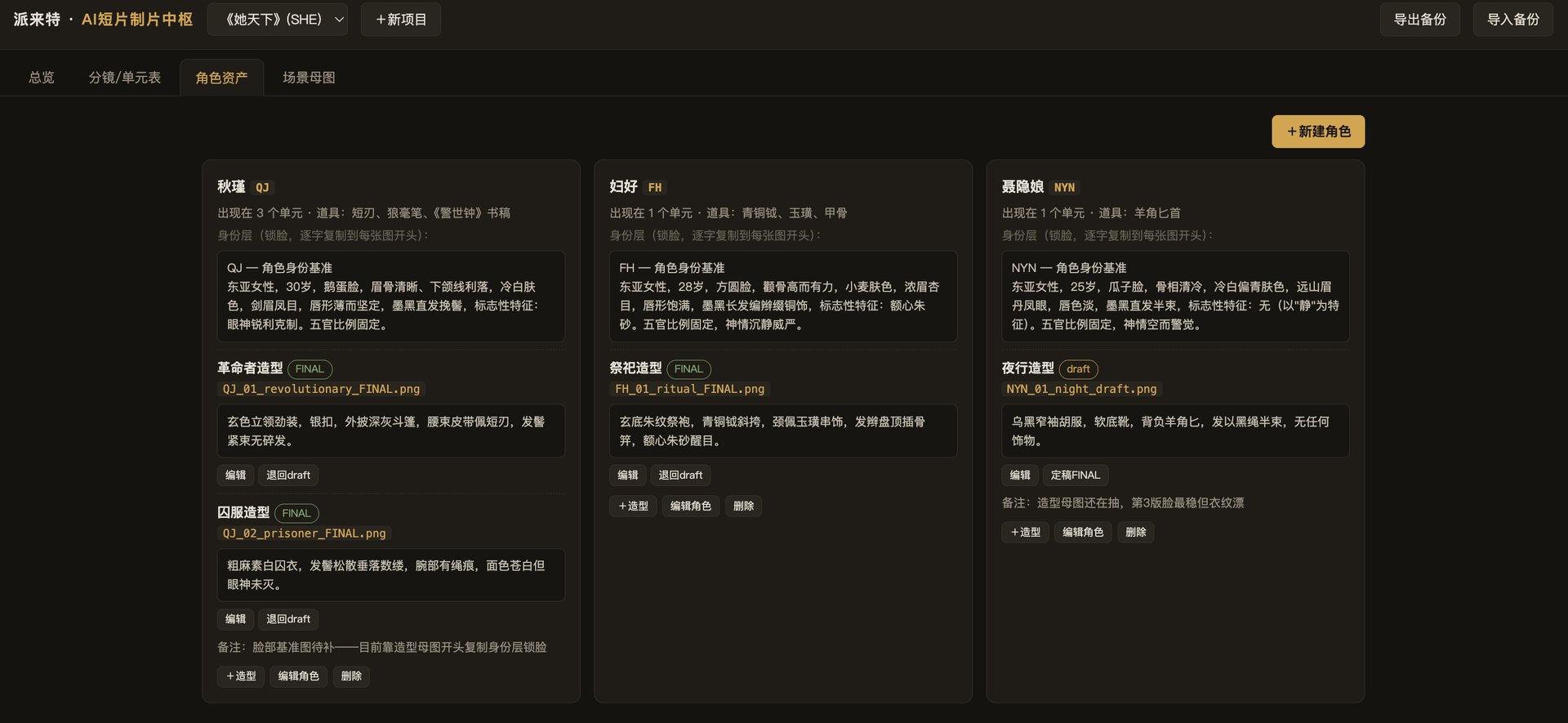 角色资产